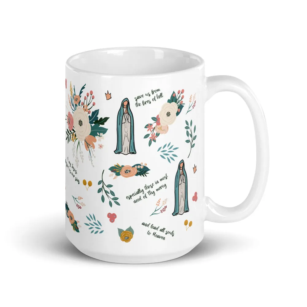 Our Lady of Fatima Catholic Mug, 15oz