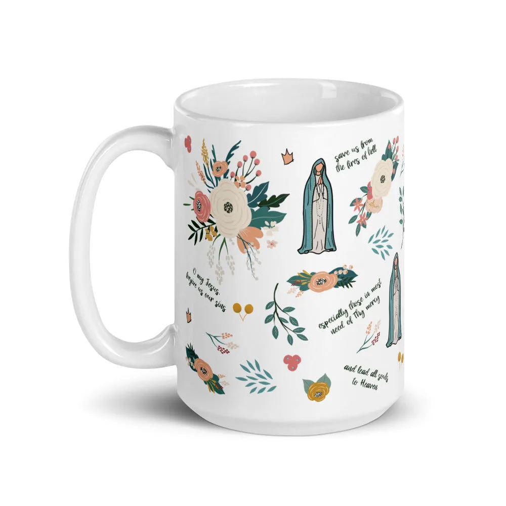 Our Lady of Fatima Catholic Mug, 15oz