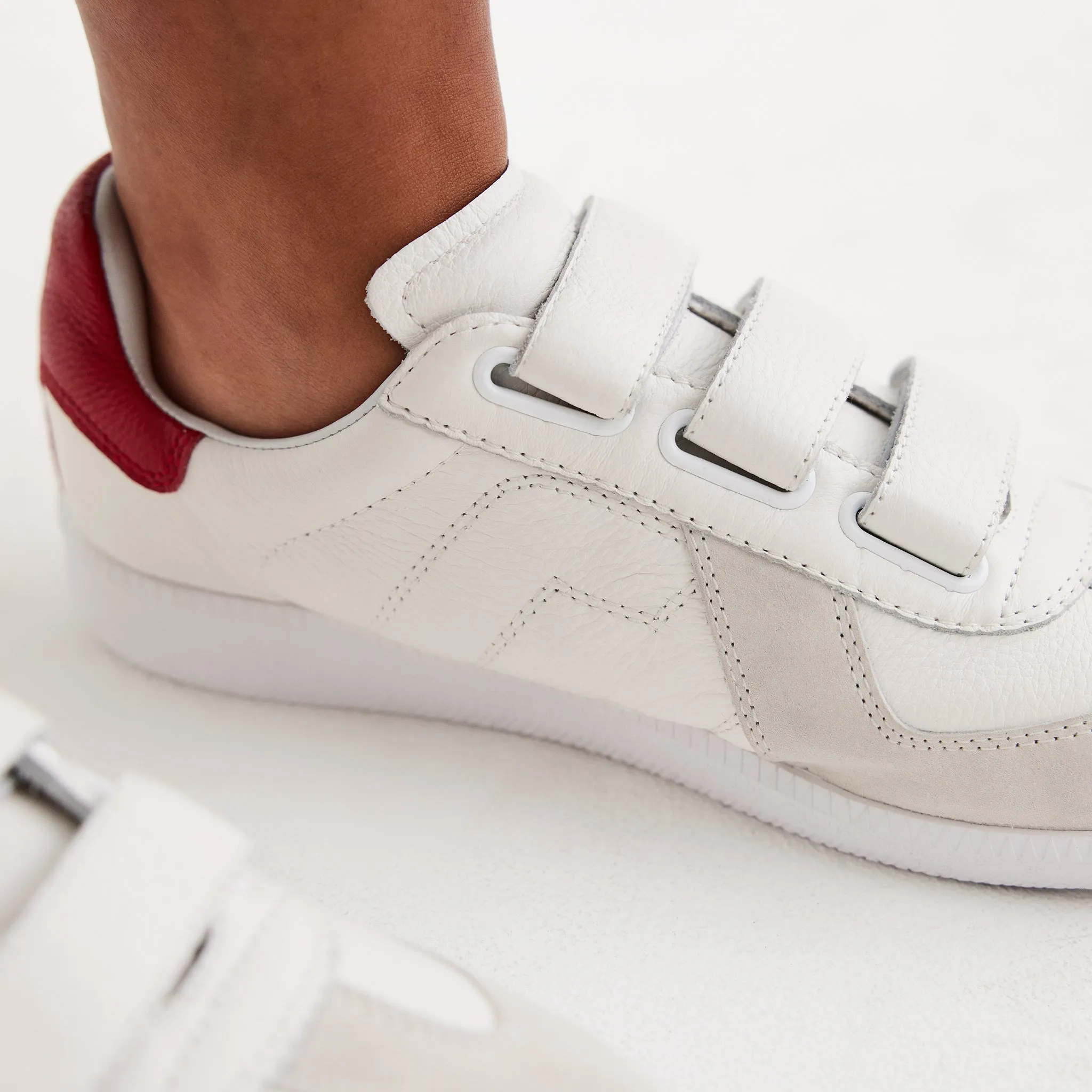 Pace Velcro Strap White/Red