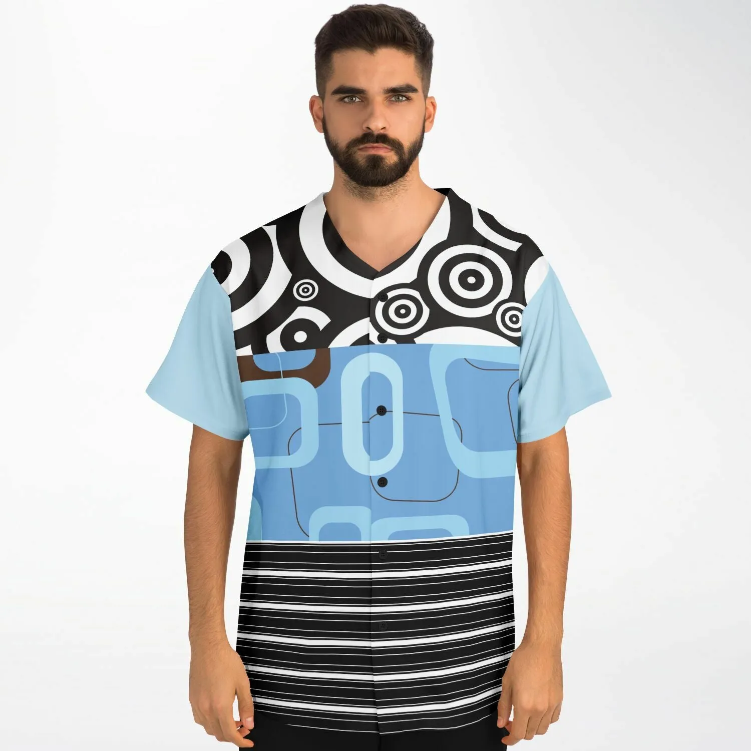 Pacific Palisades Patchwork Button Front Jersey