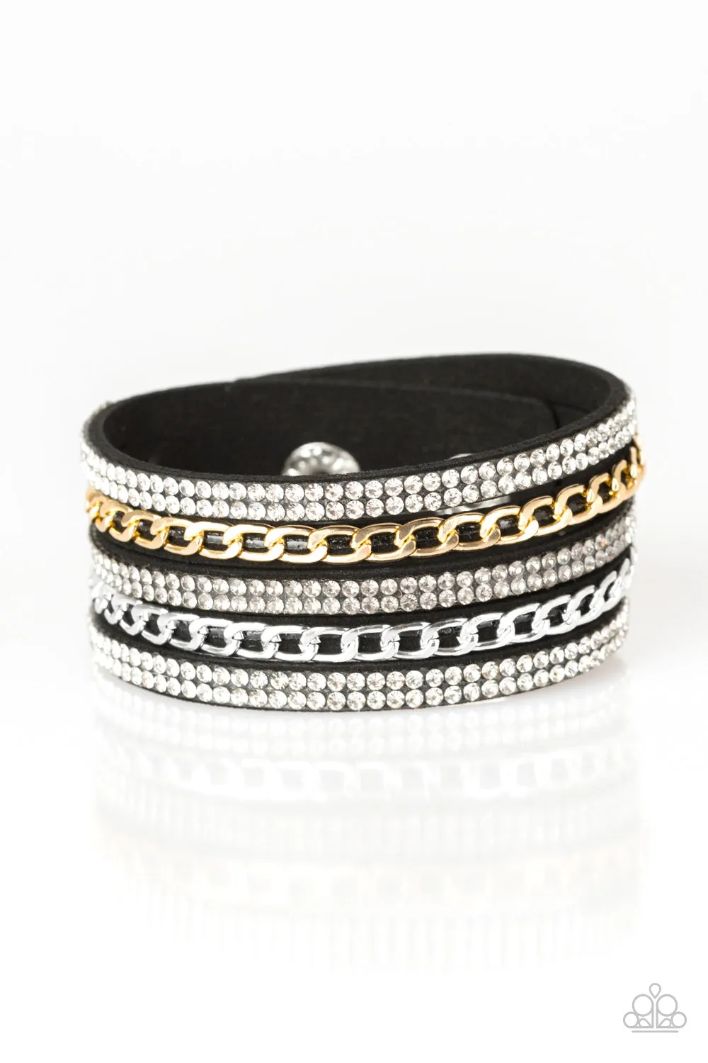 Paparazzi Fashion Fiend Black Wrap Bracelet