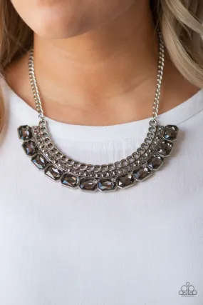 Paparazzi Killer Knockout Silver Necklace Set