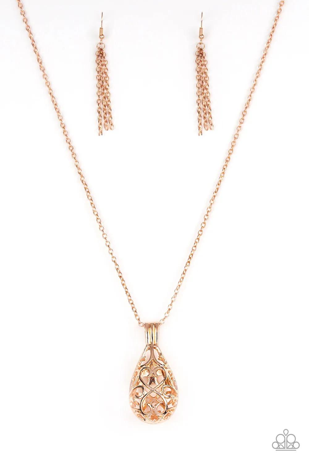 Paparazzi Magic Potions Rose Gold Necklace Set