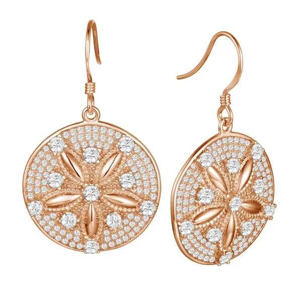 Pavé Ocean Sand Dollar Earrings