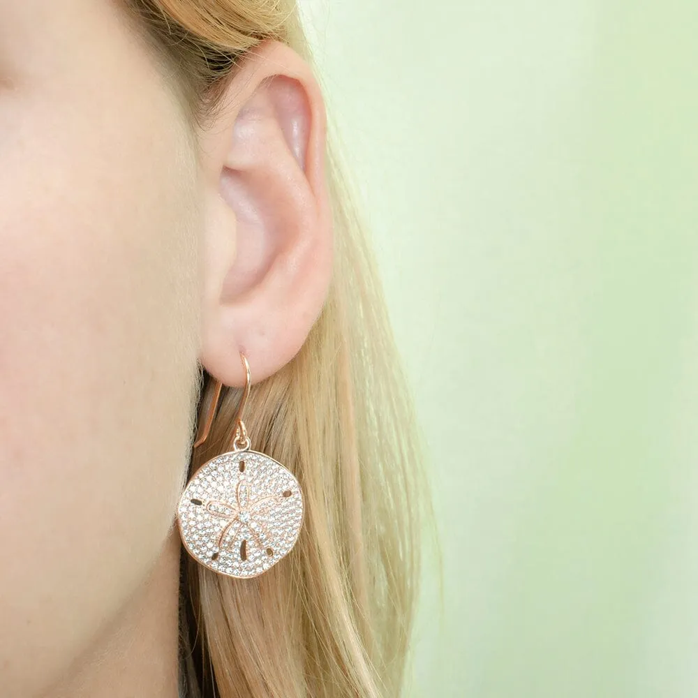 Pavé Sand Dollar Earrings