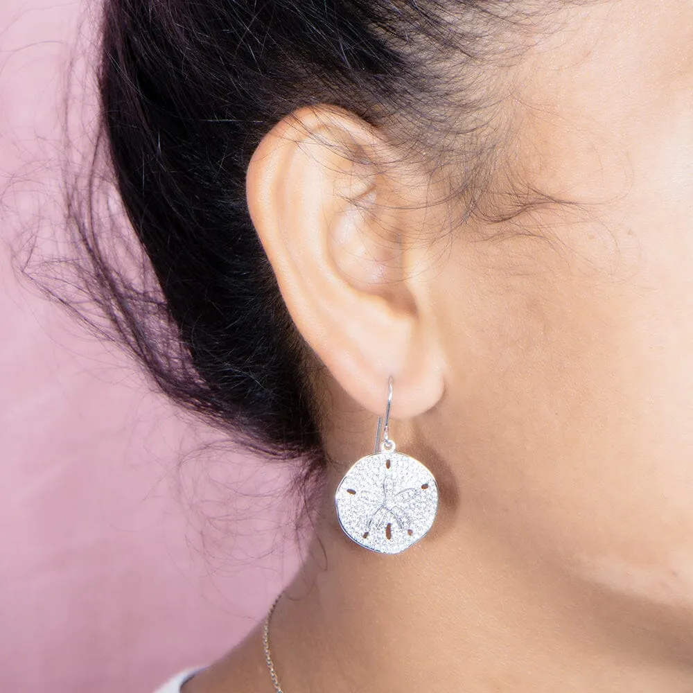 Pavé Sand Dollar Earrings