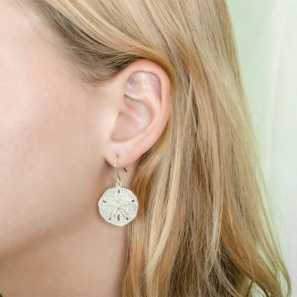 Pavé Sand Dollar Earrings