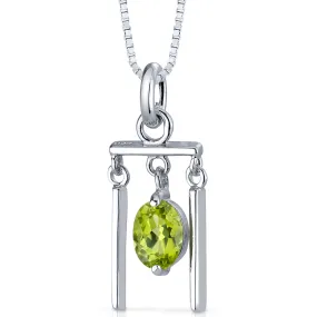 Peridot Pendulum Sterling Silver Pendant