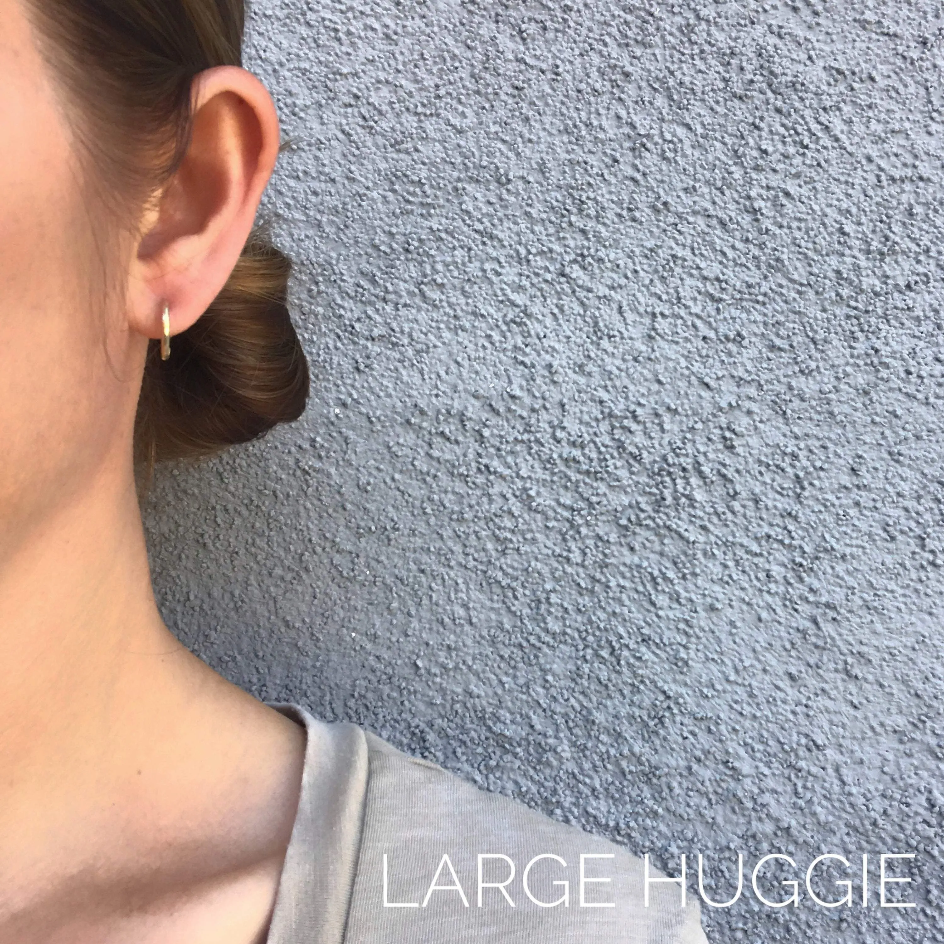 Petite Pave Huggie Gold Hoop Earrings