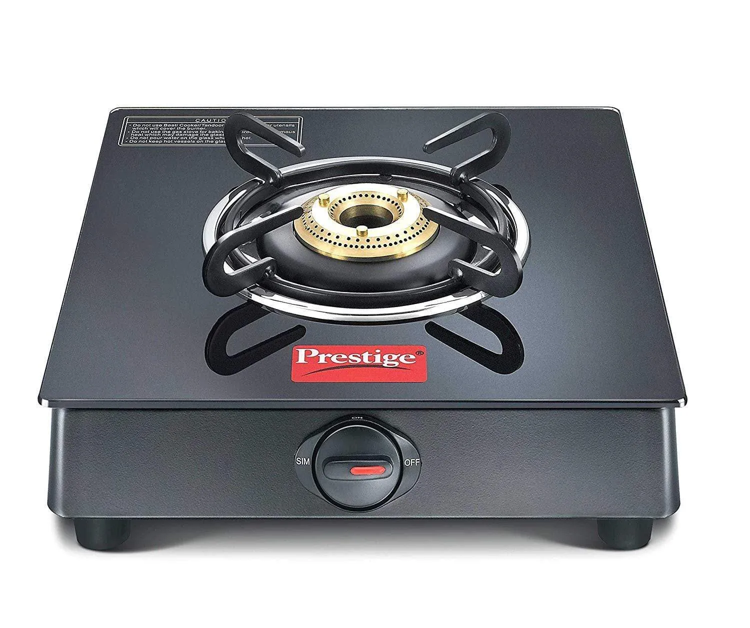 Prestige Marvel Plus Glass 1 Burner Gas Stove (Black) (ISI Approved)