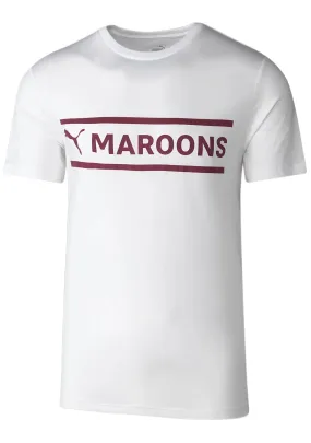 Puma Mens QLD Maroons SOO Logo Tee <BR> 768688 01