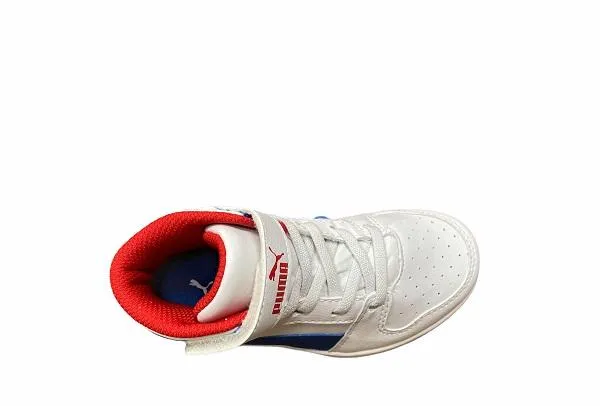 Puma Rebound Layup boy's sneakers shoe 370488 05 white blue