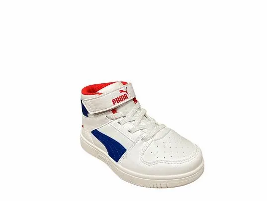 Puma Rebound Layup boy's sneakers shoe 370488 05 white blue