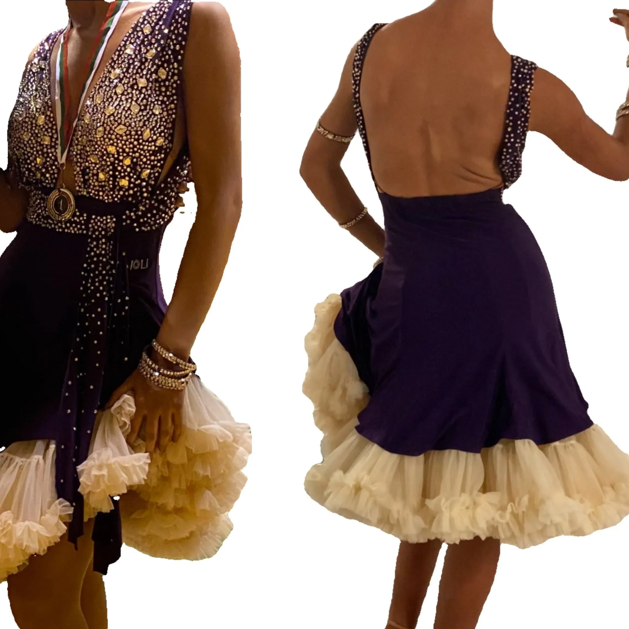 Purple Latin Dance Dress Radiant Excellence