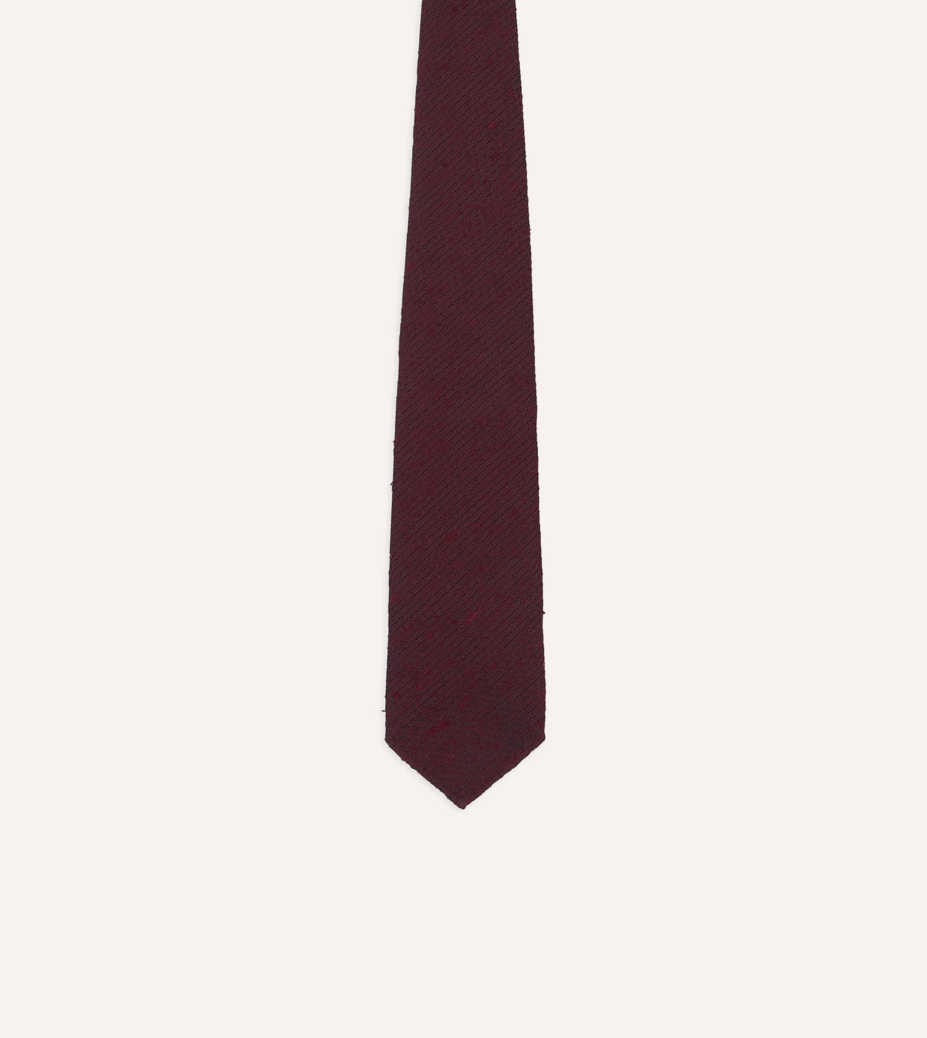 Red Shantung Silk Tipped Tie