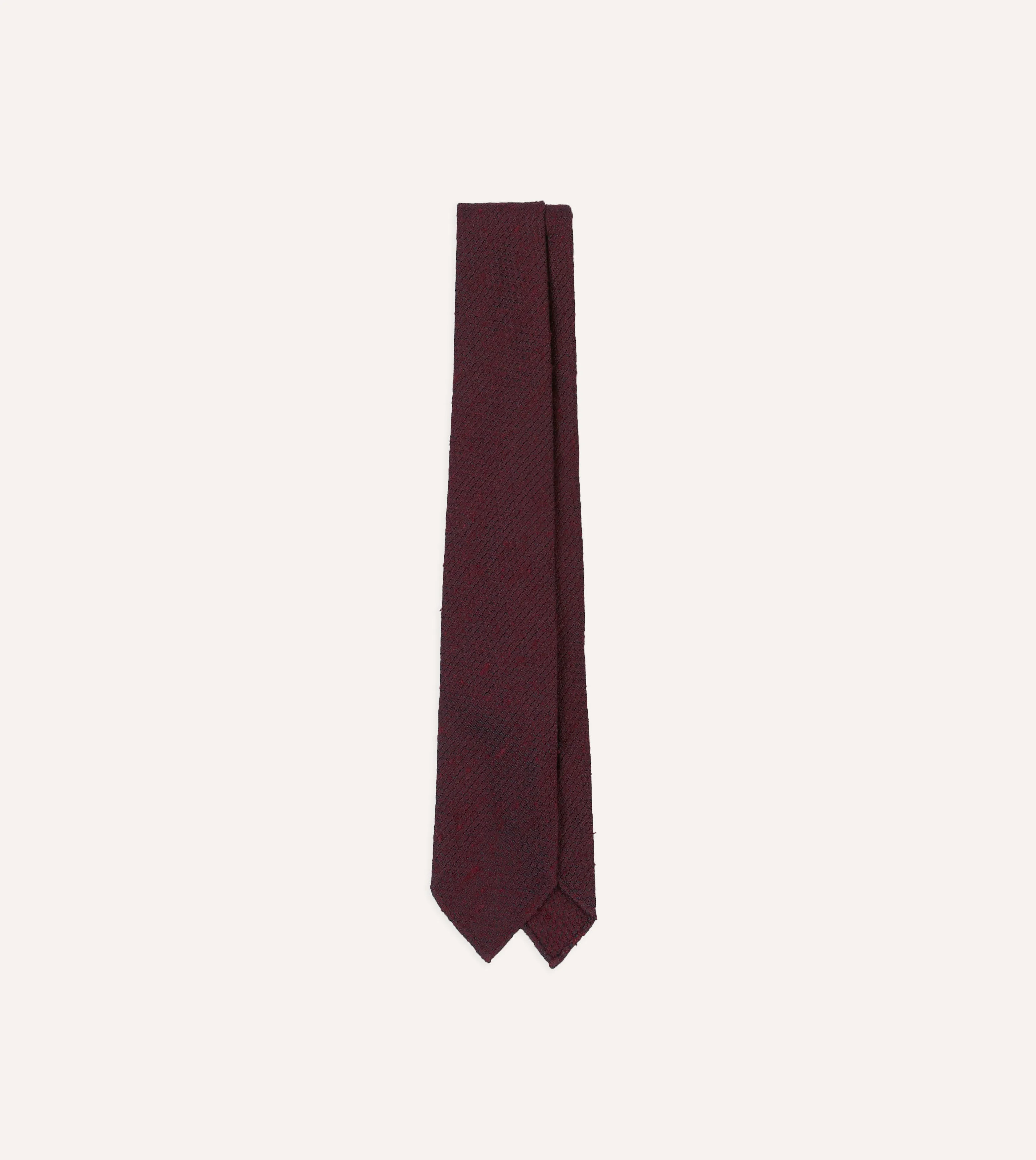 Red Shantung Silk Tipped Tie