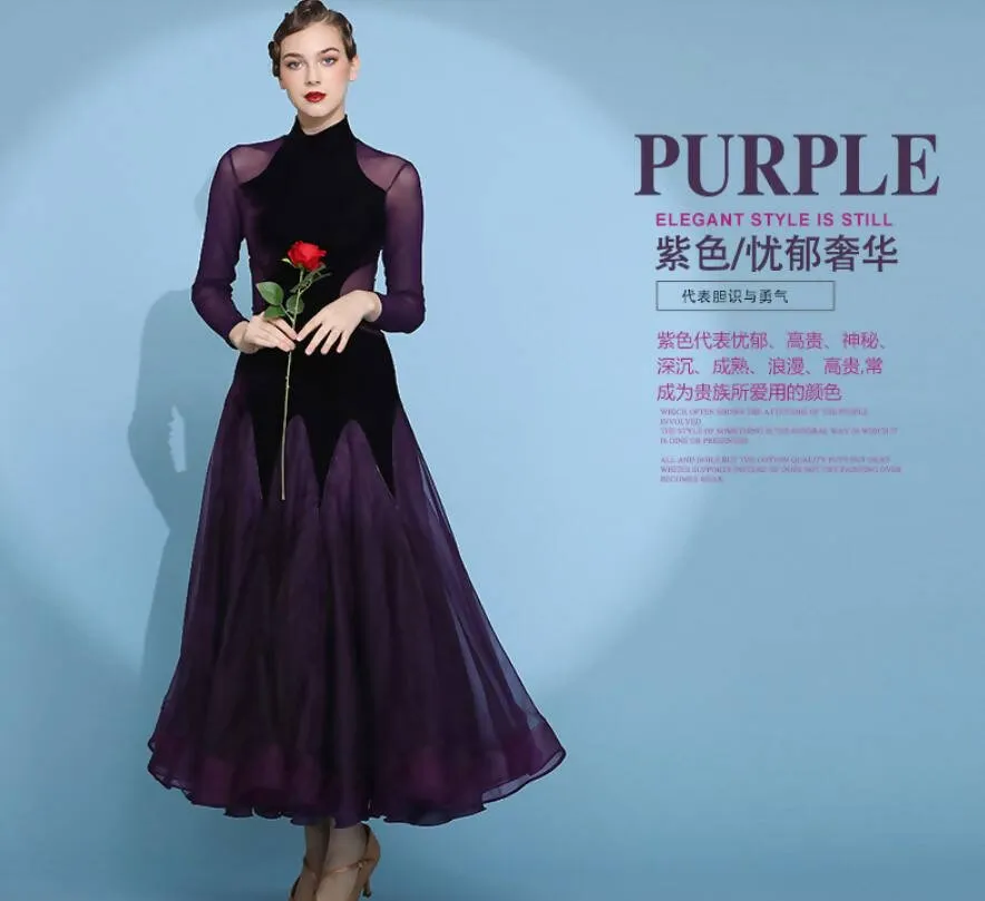 Regal Amethyst Ballroom Dance Dress | 2115