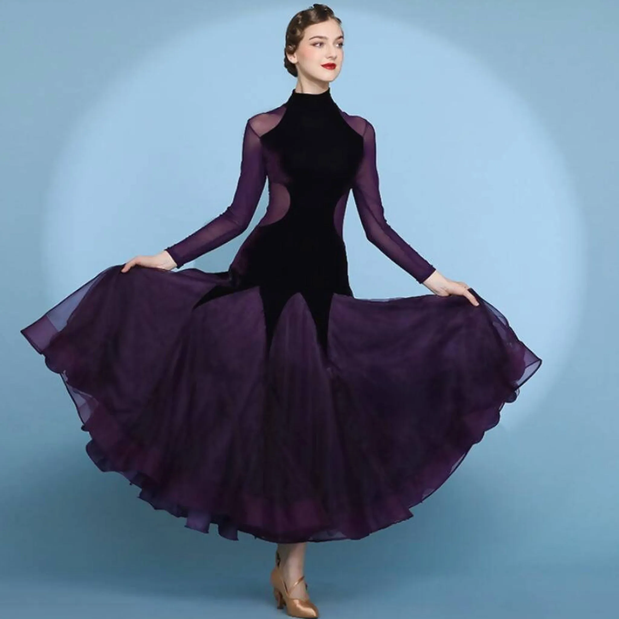 Regal Amethyst Ballroom Dance Dress | 2115