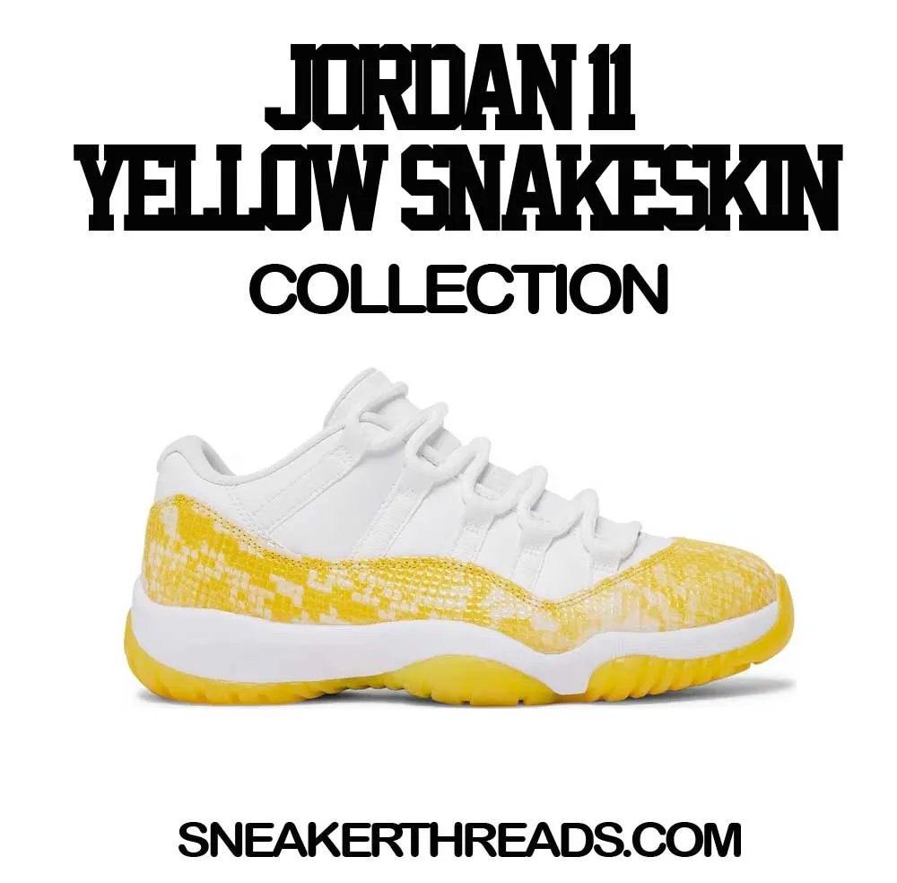 Retro 11 Yellow Snakeskin Shirt - Raging Face - Yellow