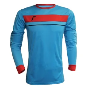 Reusch Men's Long Sleeve Padded Goalkeeper Jersey Aqua Blue/Red