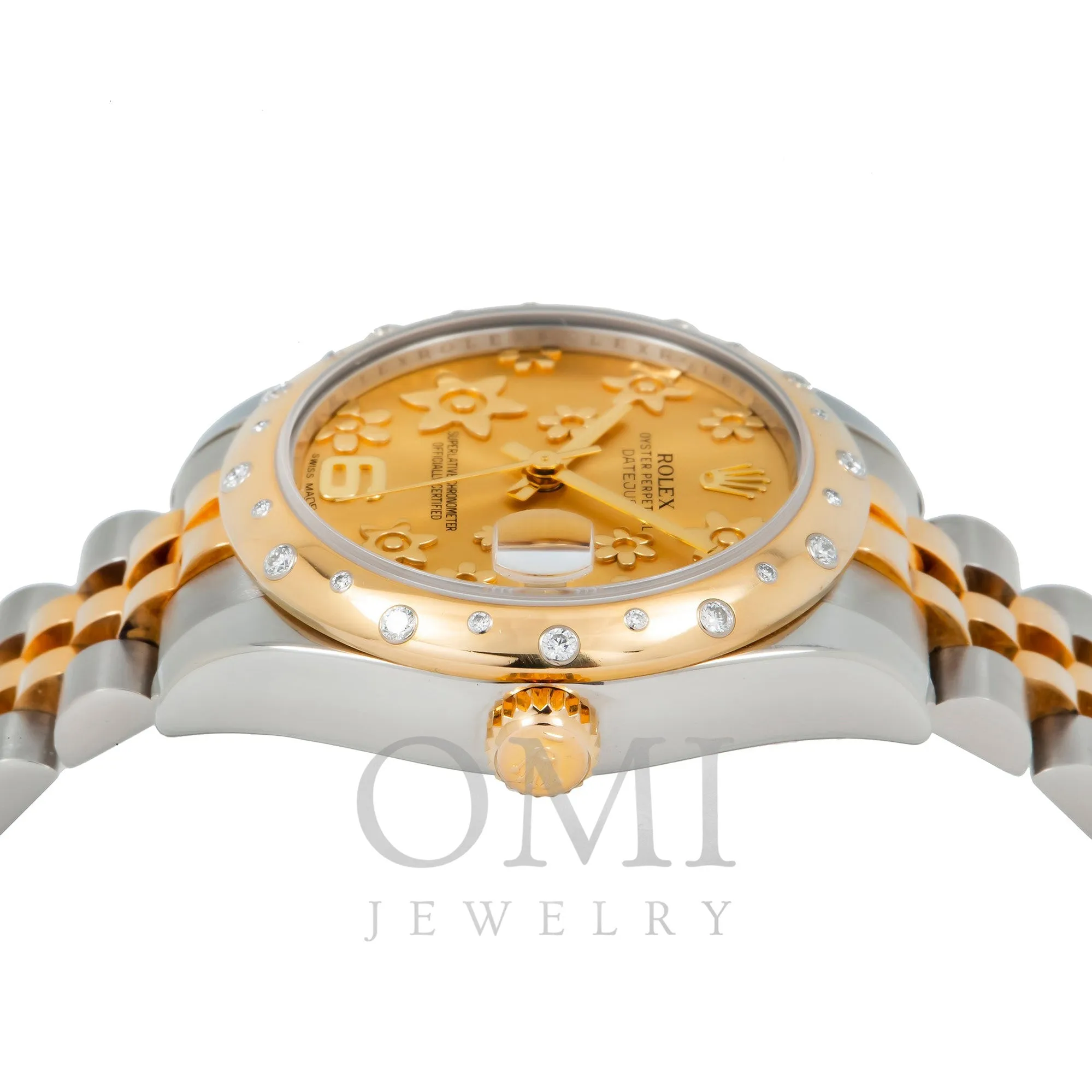 Rolex Datejust 178343 31MM Champagne Flower Dial With Two Tone Jubilee Bracelet