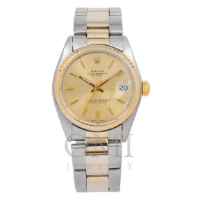 Rolex Datejust 6824 31MM Champagne Dial With Two Tone Oyster Bracelet