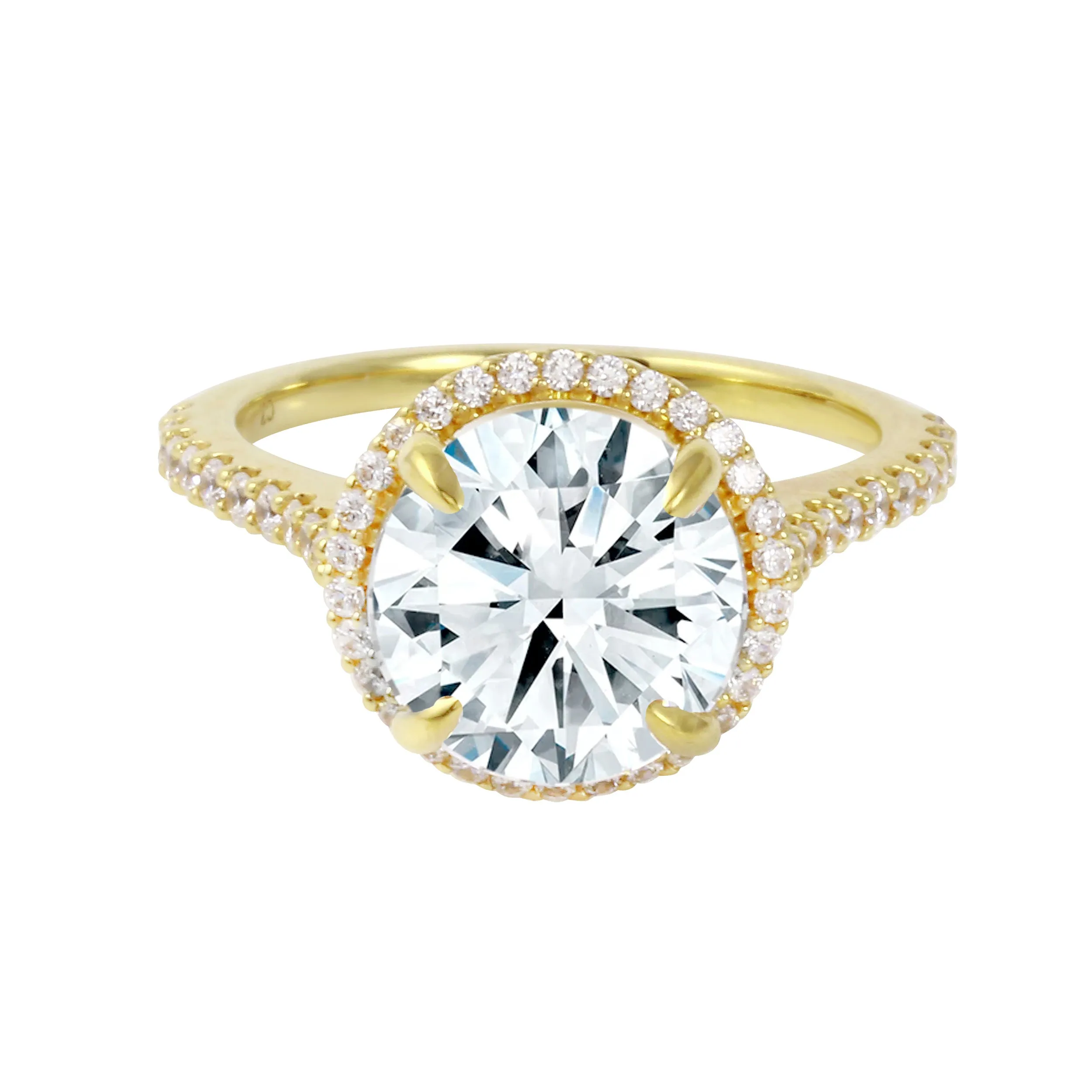 Round Brilliant Diamond Halo Engagement Ring