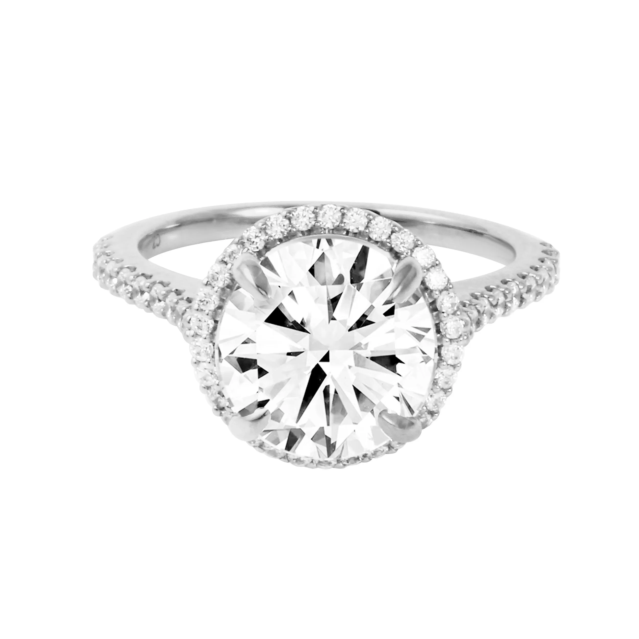 Round Brilliant Diamond Halo Engagement Ring