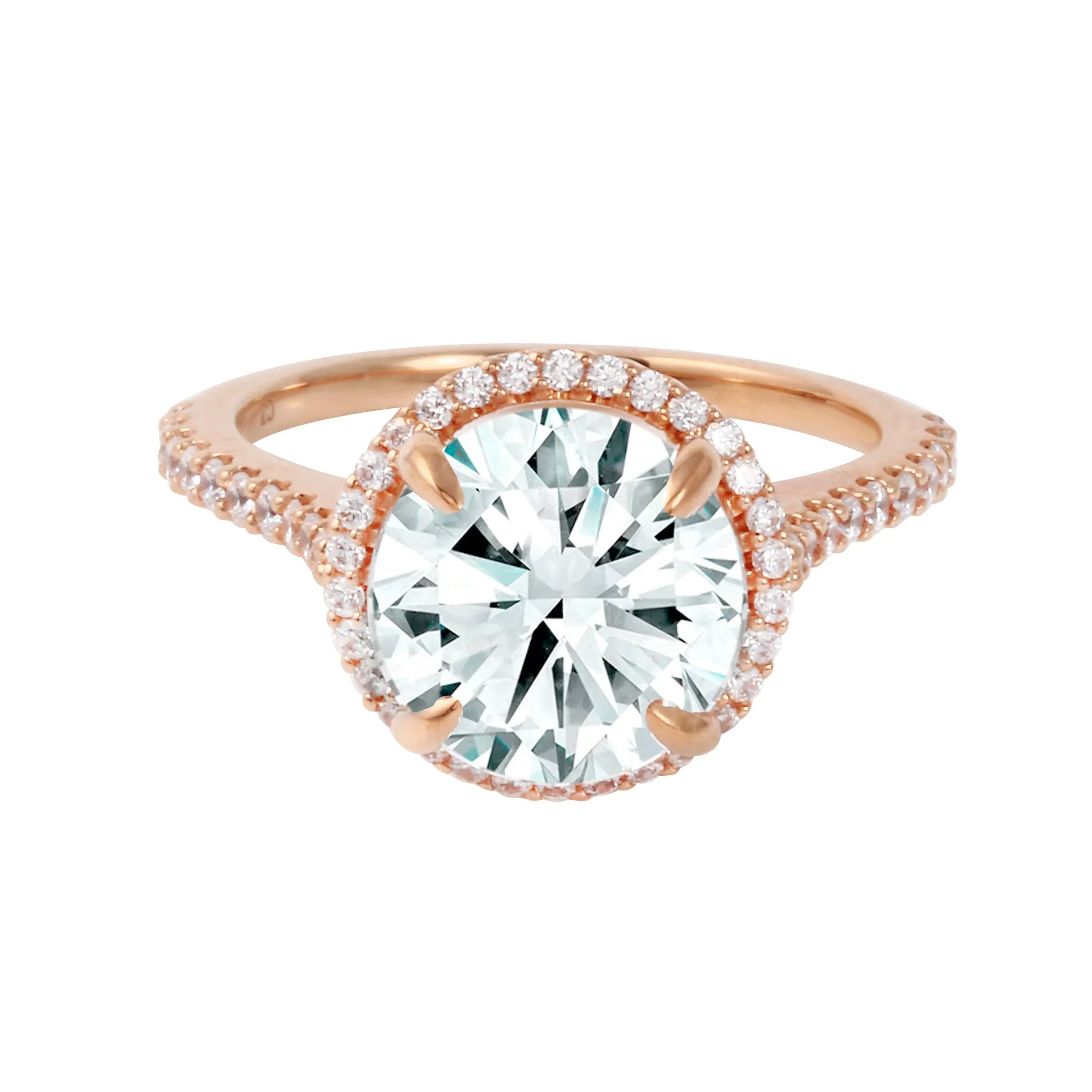 Round Brilliant Diamond Halo Engagement Ring