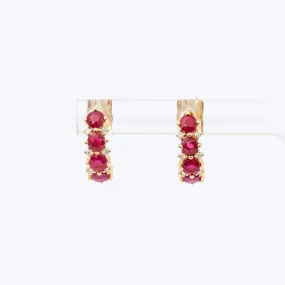 Ruby & Diamond Rounds J Hoops