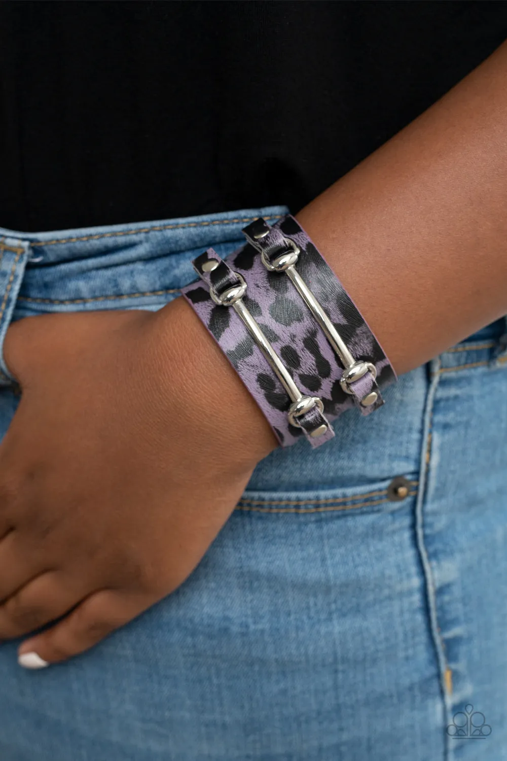 Safari Scene Purple-Bracelet