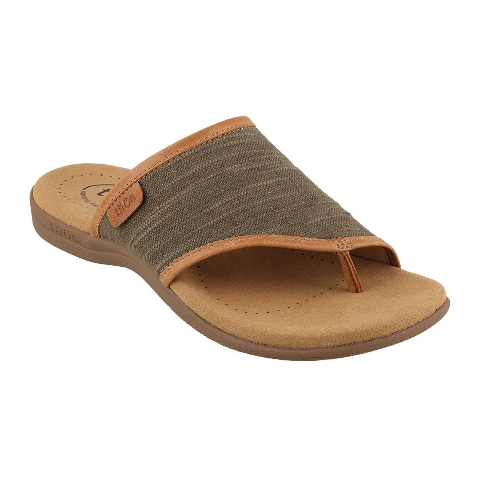 Taos Boundary Thong Sandal (Women) - Dark Olive Hemp