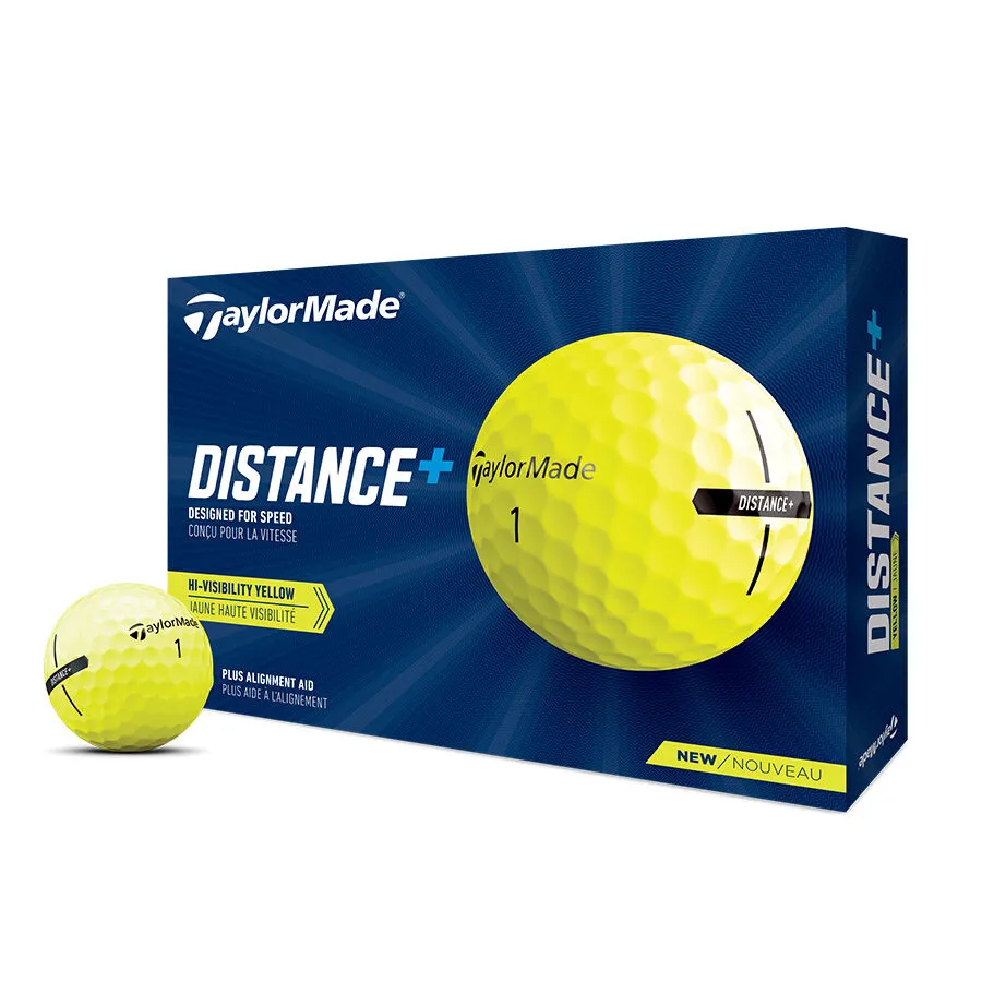 TaylorMade 2021 Distance  Golf Balls 12 Pack Yellow