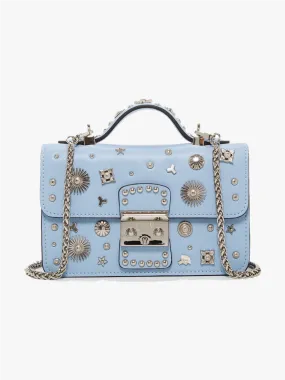 The Hollywood Small Leather Bag Light Blue