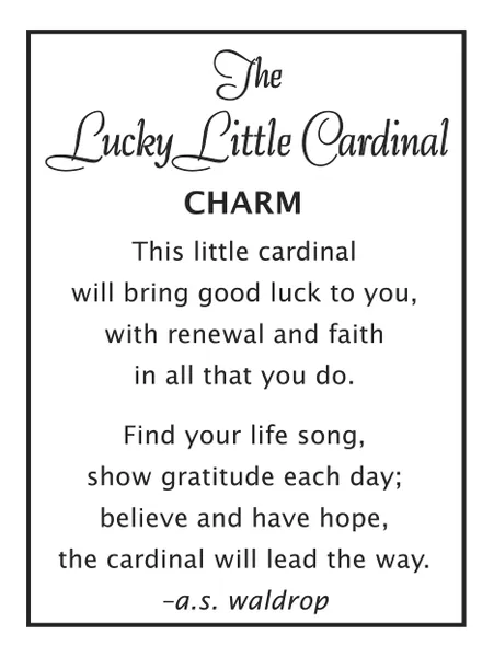 The Lucky Little Cardinal Bird Charm Pocket Token