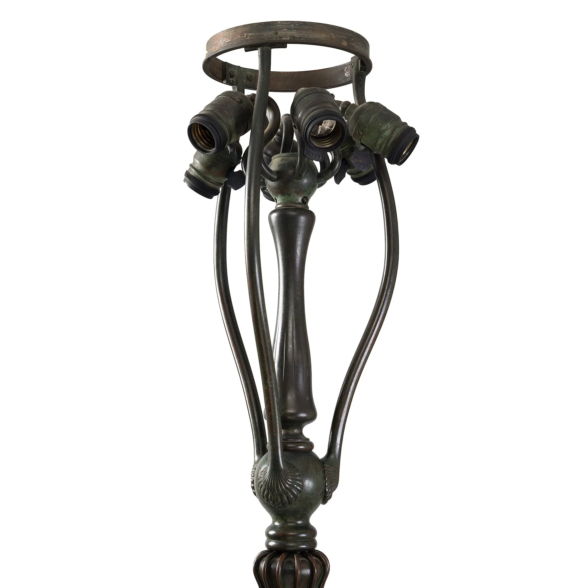 Tiffany Studios New York  "Peony" Border Floor Lamp