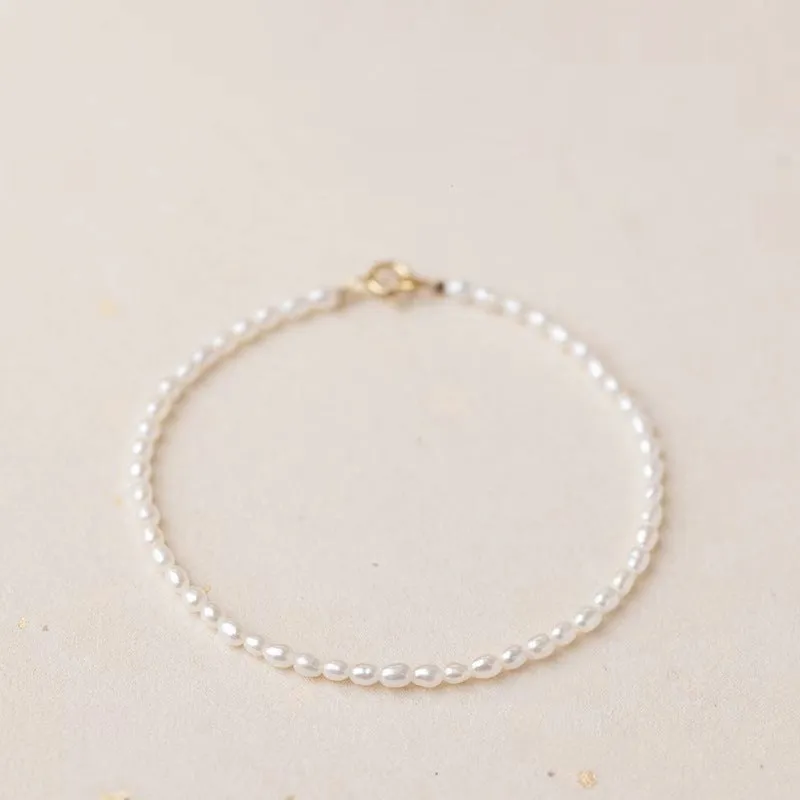 Tiny Pearl Grain Bracelet