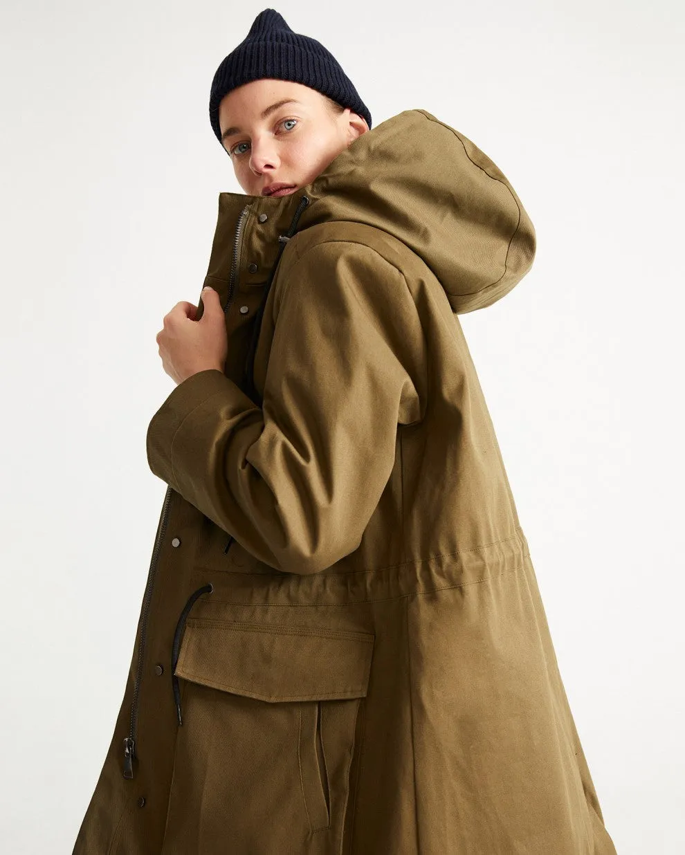 Trash Pepa Coat In Olive Green L-XL