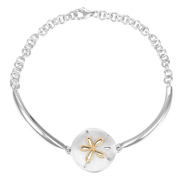 Two-Tone Ocean Isle Sand Dollar Bracelet