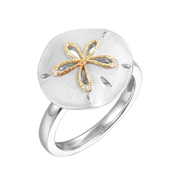 Two-Tone Ocean Isle Sand Dollar Ring