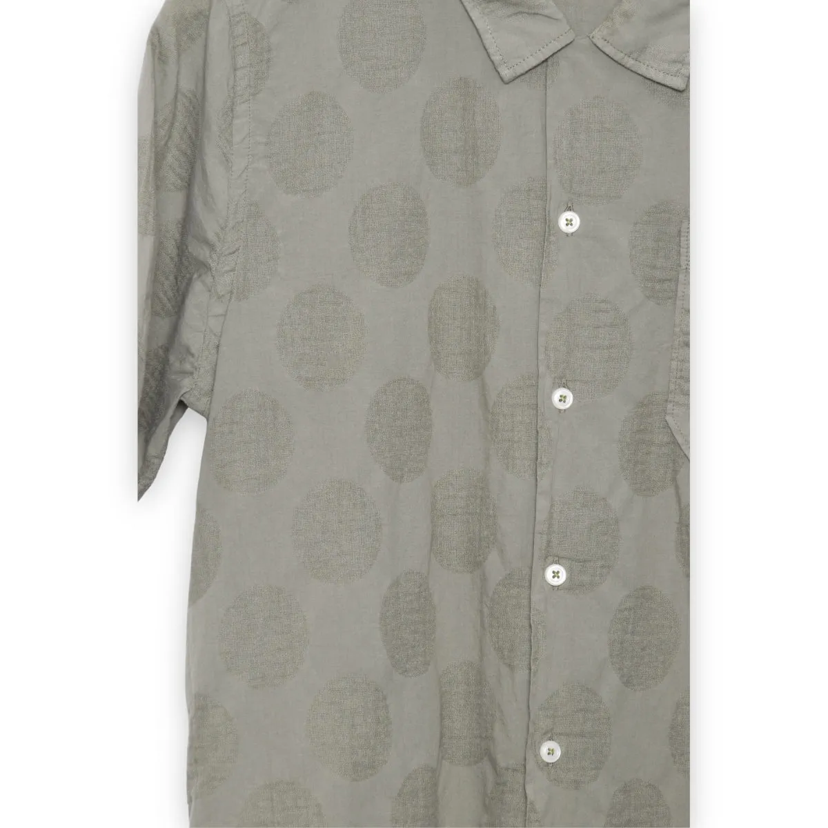 Universal Works Road Shirt dot cotton lt olive 28684