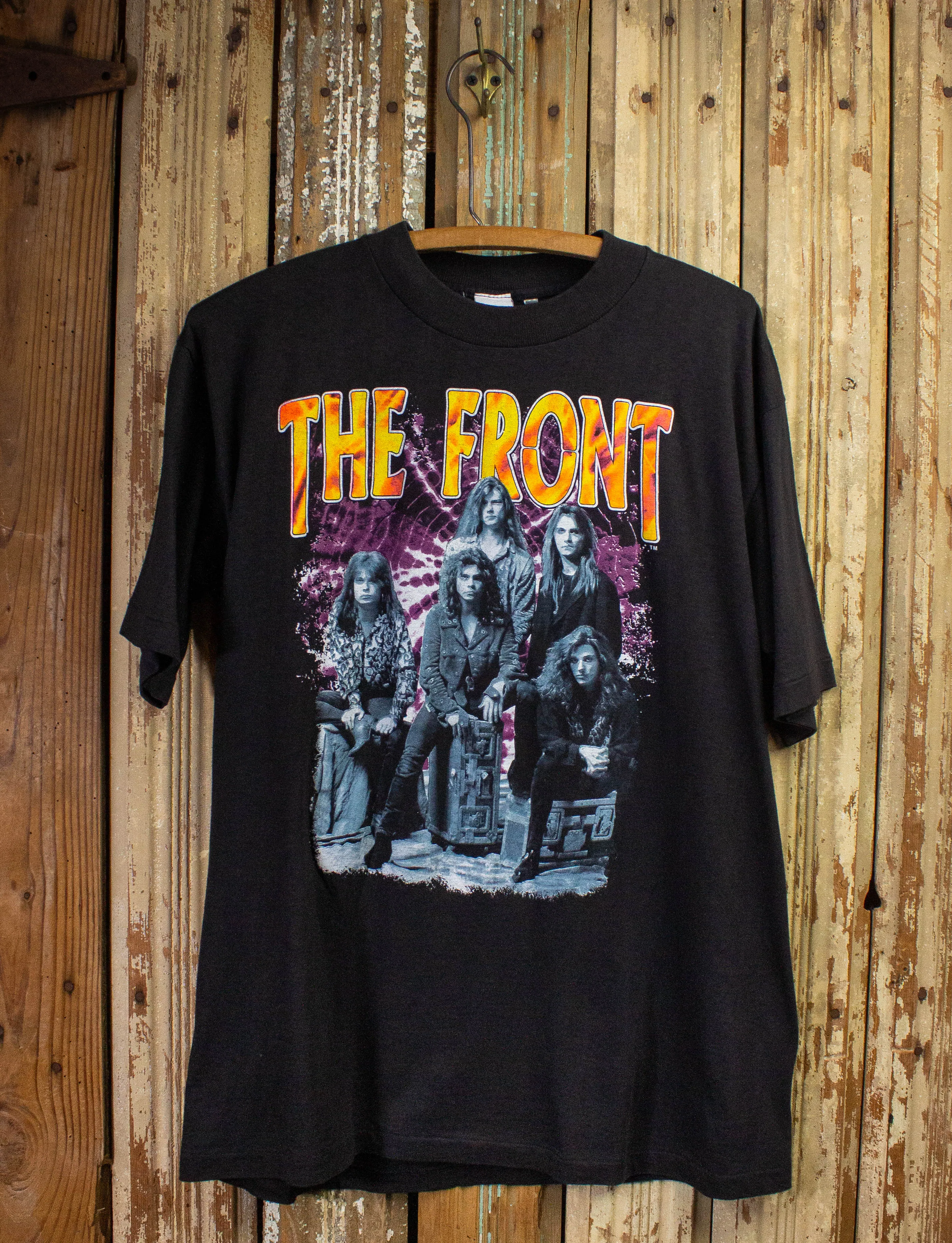 Vintage The Front Fire Concert T Shirt 1989 Black Large