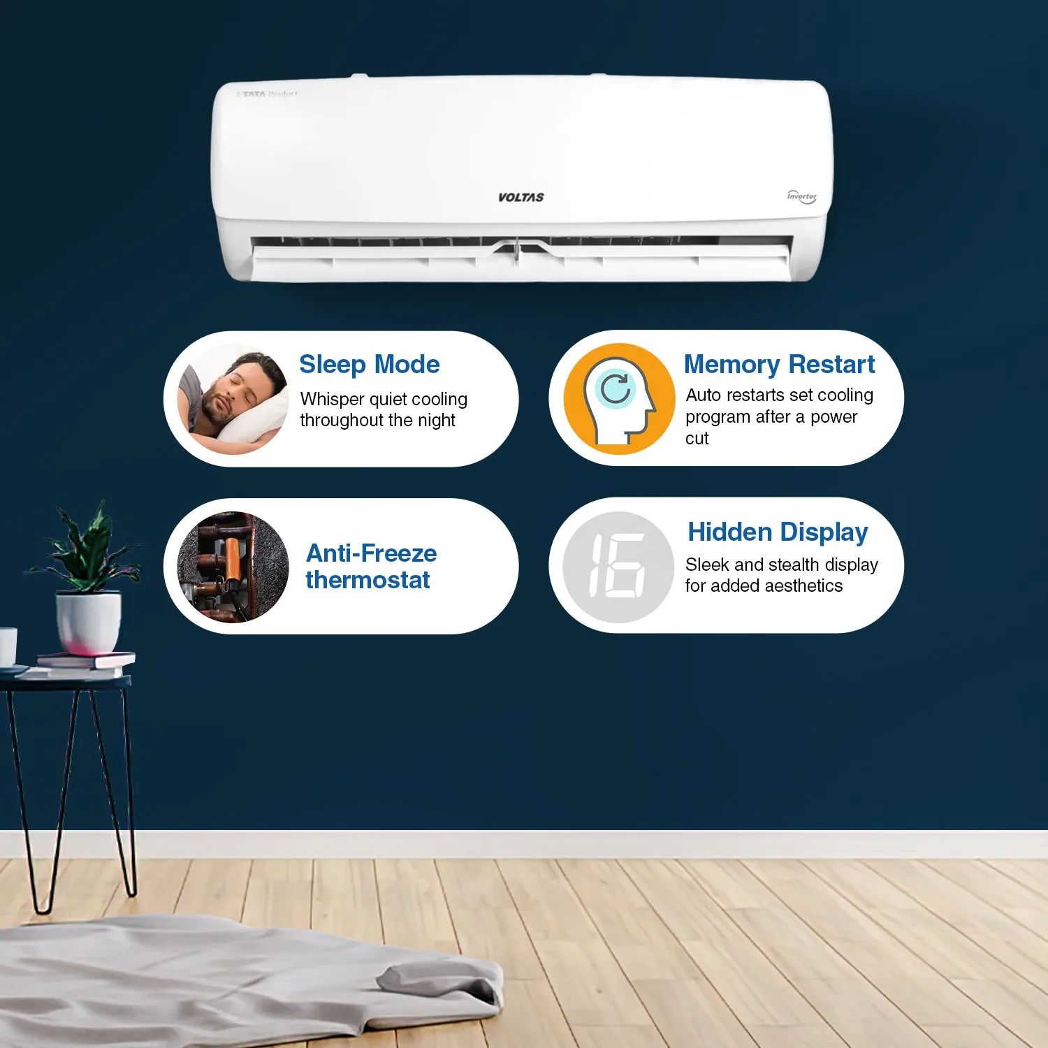 Voltas Fixed Speed Split AC, 1 Ton, 3 star - 123 Vectra Elegant