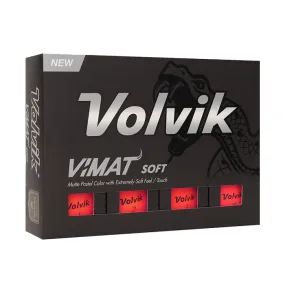 Volvik Vimat Soft Golf Balls - Ruby Red