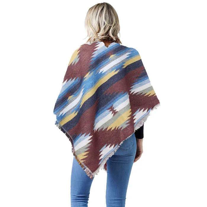 Western Pattern Jacquard Blanket Shawl