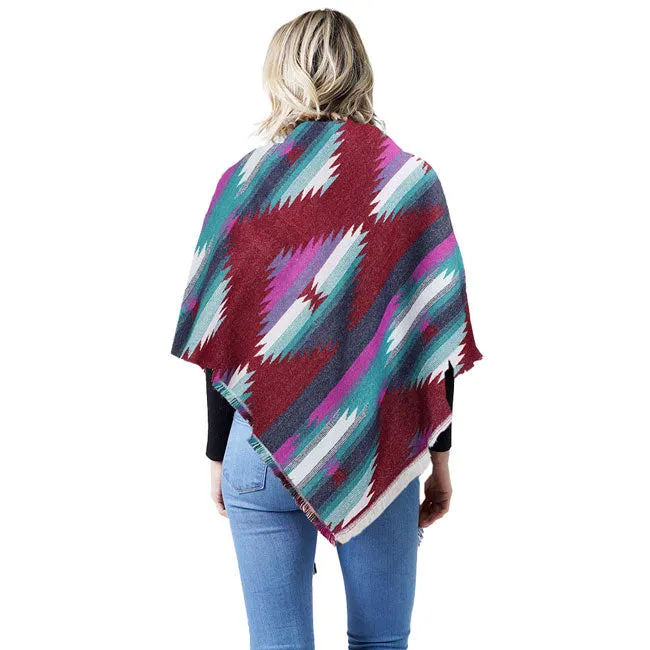 Western Pattern Jacquard Blanket Shawl