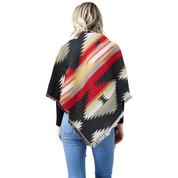 Western Pattern Jacquard Blanket Shawl