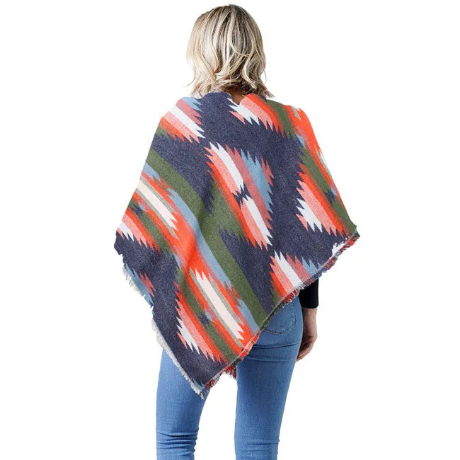 Western Pattern Jacquard Blanket Shawl