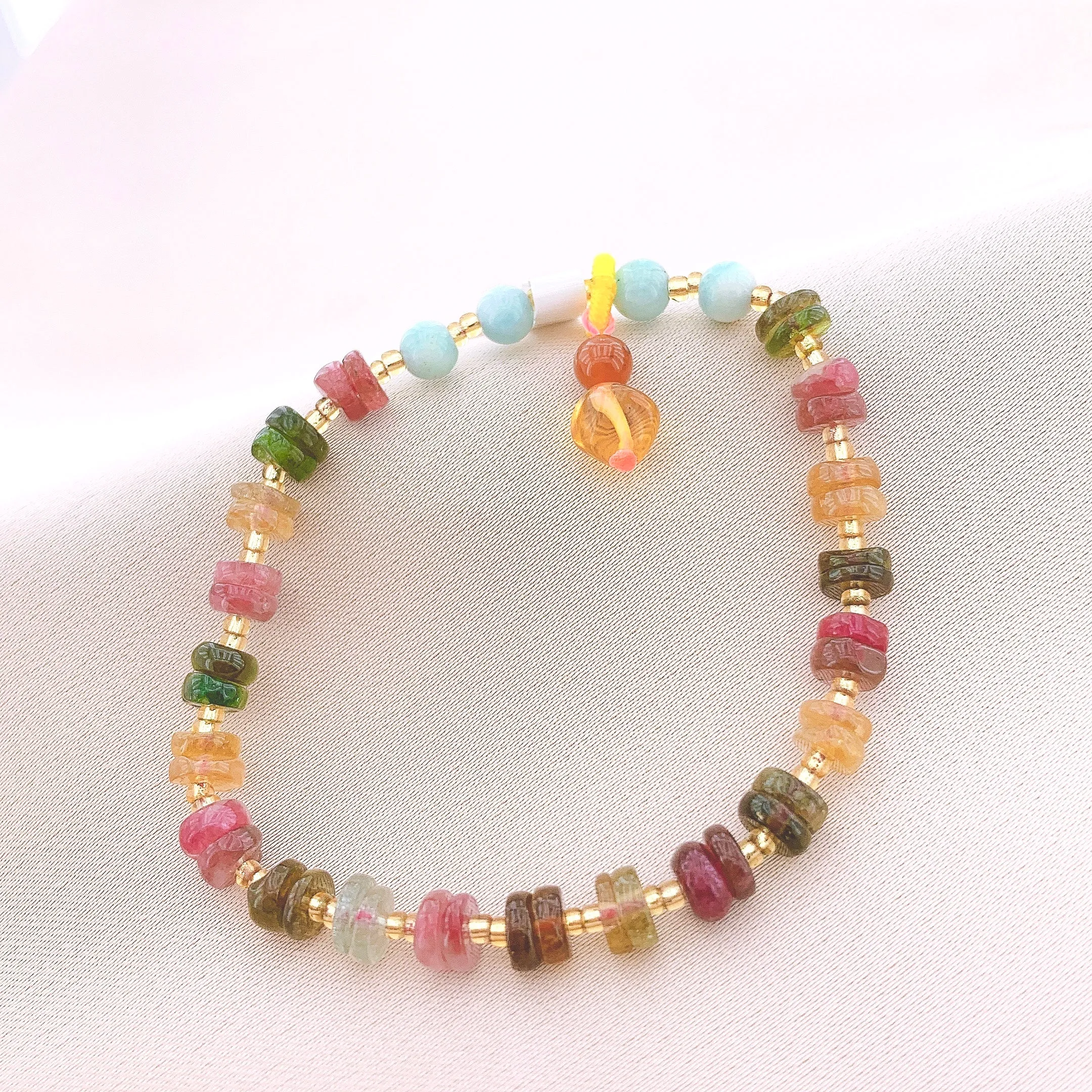 Women's Fashion Tourmaline Beads Gemstone Bracelet