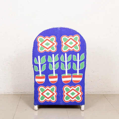 Yoruba Beaded Arm Chair Set of 2 | Blue